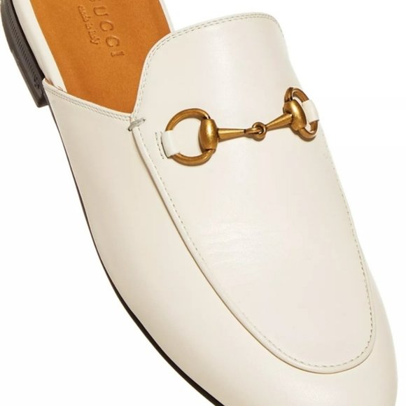 Gucci Princetown Leather Slipper White -8.5 - Picture 3 of 13